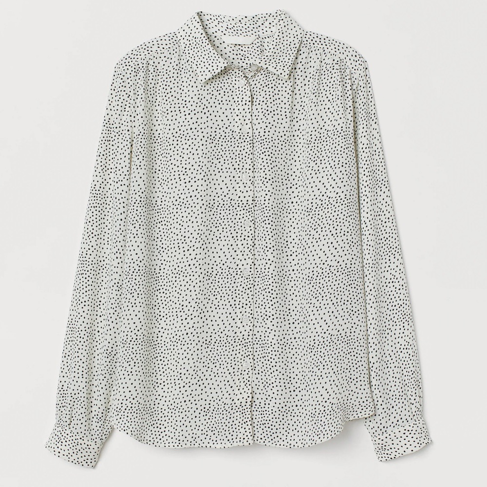 H&M Black and White Button Down Shirt